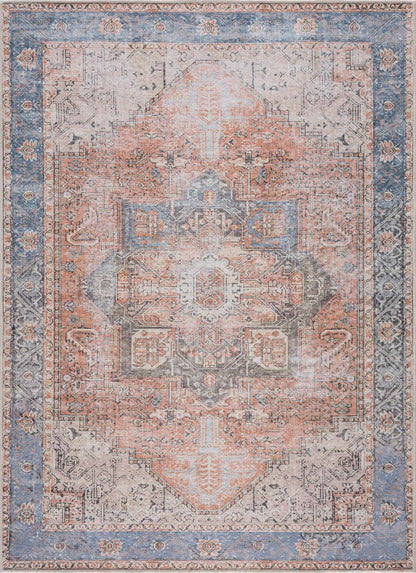 Rosman Distressed Washable Area Rug - Quahog Bay Bedding