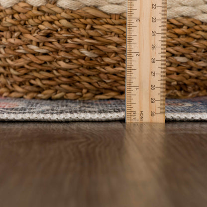 Rosman Distressed Washable Area Rug - Quahog Bay Bedding