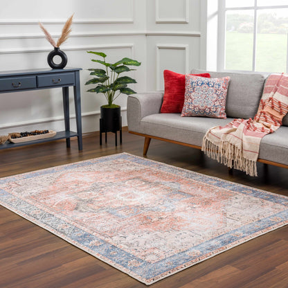 Rosman Distressed Washable Area Rug - Quahog Bay Bedding