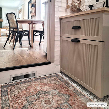 Rosman Distressed Washable Area Rug - Quahog Bay Bedding