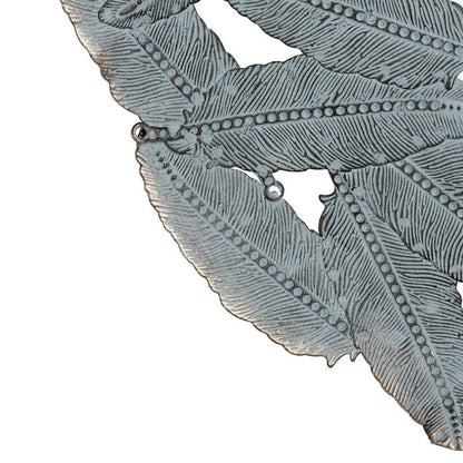 Rossi Textured Feather 3 - piece Metal Disc Wall Decor Set - Blue - Quahog Bay Bedding