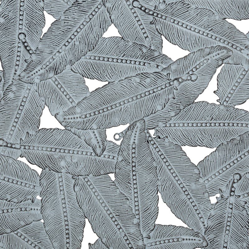 Rossi Textured Feather 3 - piece Metal Disc Wall Decor Set - Blue - Quahog Bay Bedding