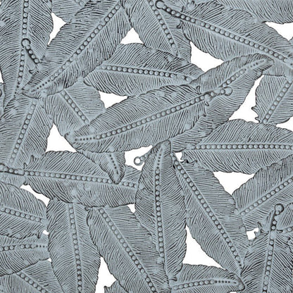 Rossi Textured Feather 3 - piece Metal Disc Wall Decor Set - Blue - Quahog Bay Bedding