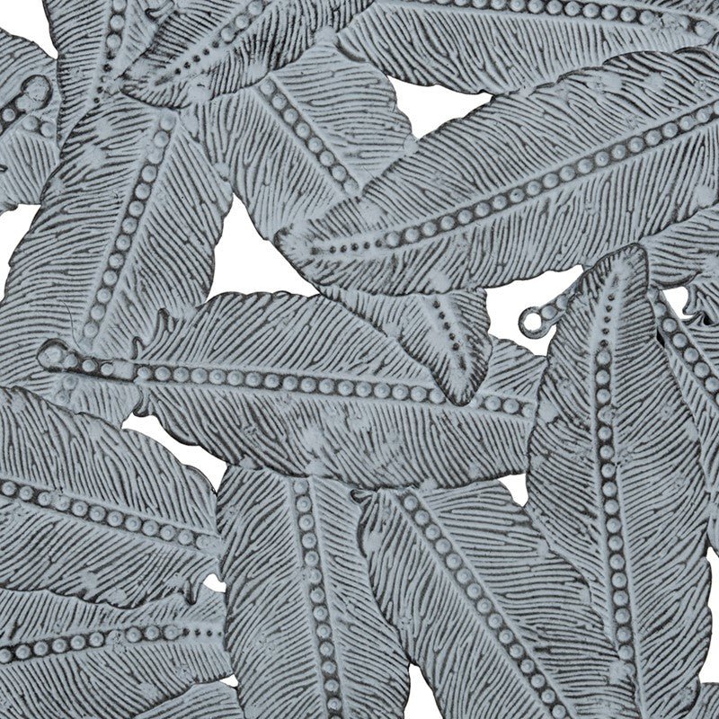 Rossi Textured Feather 3 - piece Metal Disc Wall Decor Set - Blue - Quahog Bay Bedding