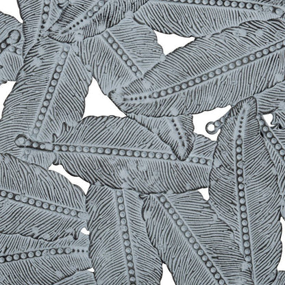 Rossi Textured Feather 3 - piece Metal Disc Wall Decor Set - Blue - Quahog Bay Bedding