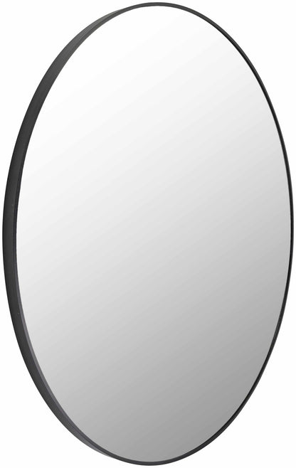 Round Mirror with Black Aluminum Frame - Quahog Bay Bedding