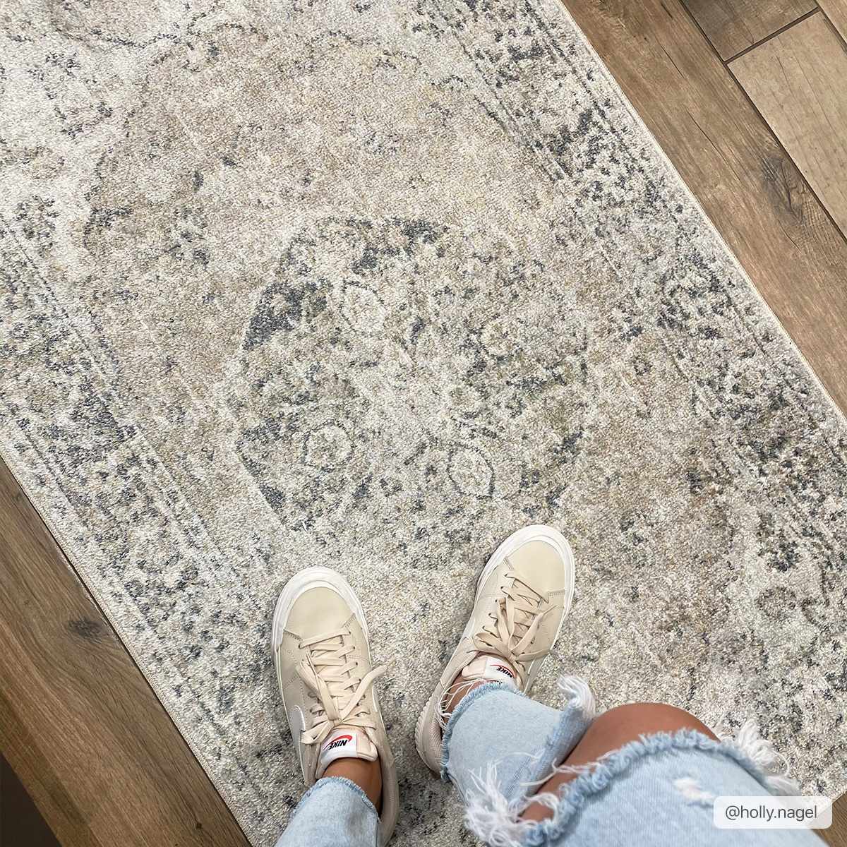 Rudo Beige Flat Pile Washable Rug - Quahog Bay Bedding