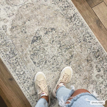 Rudo Beige Flat Pile Washable Rug - Quahog Bay Bedding