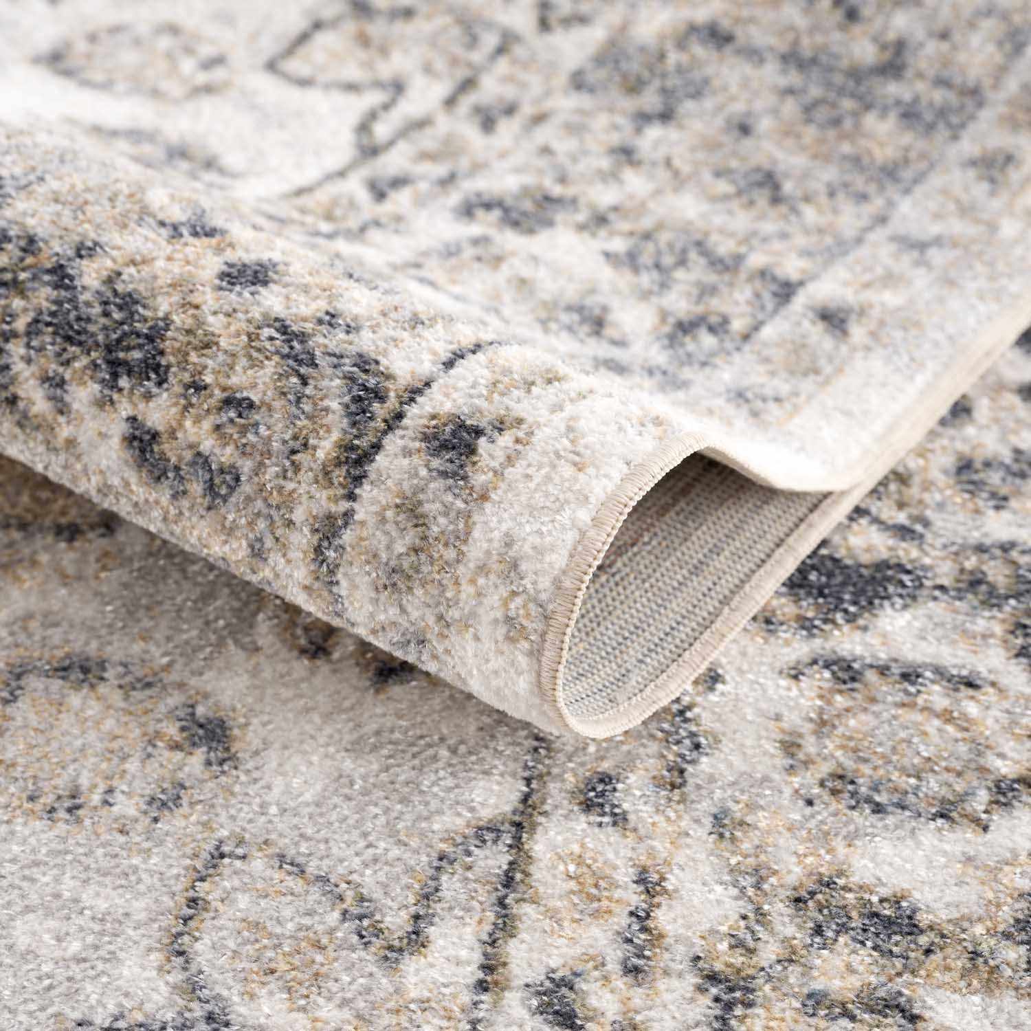 Rudo Beige Flat Pile Washable Rug - Quahog Bay Bedding