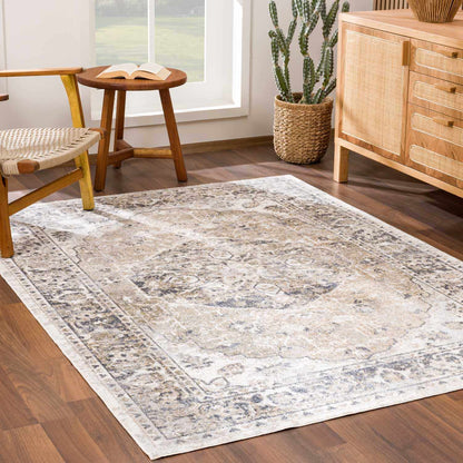 Rudo Beige Flat Pile Washable Rug - Quahog Bay Bedding