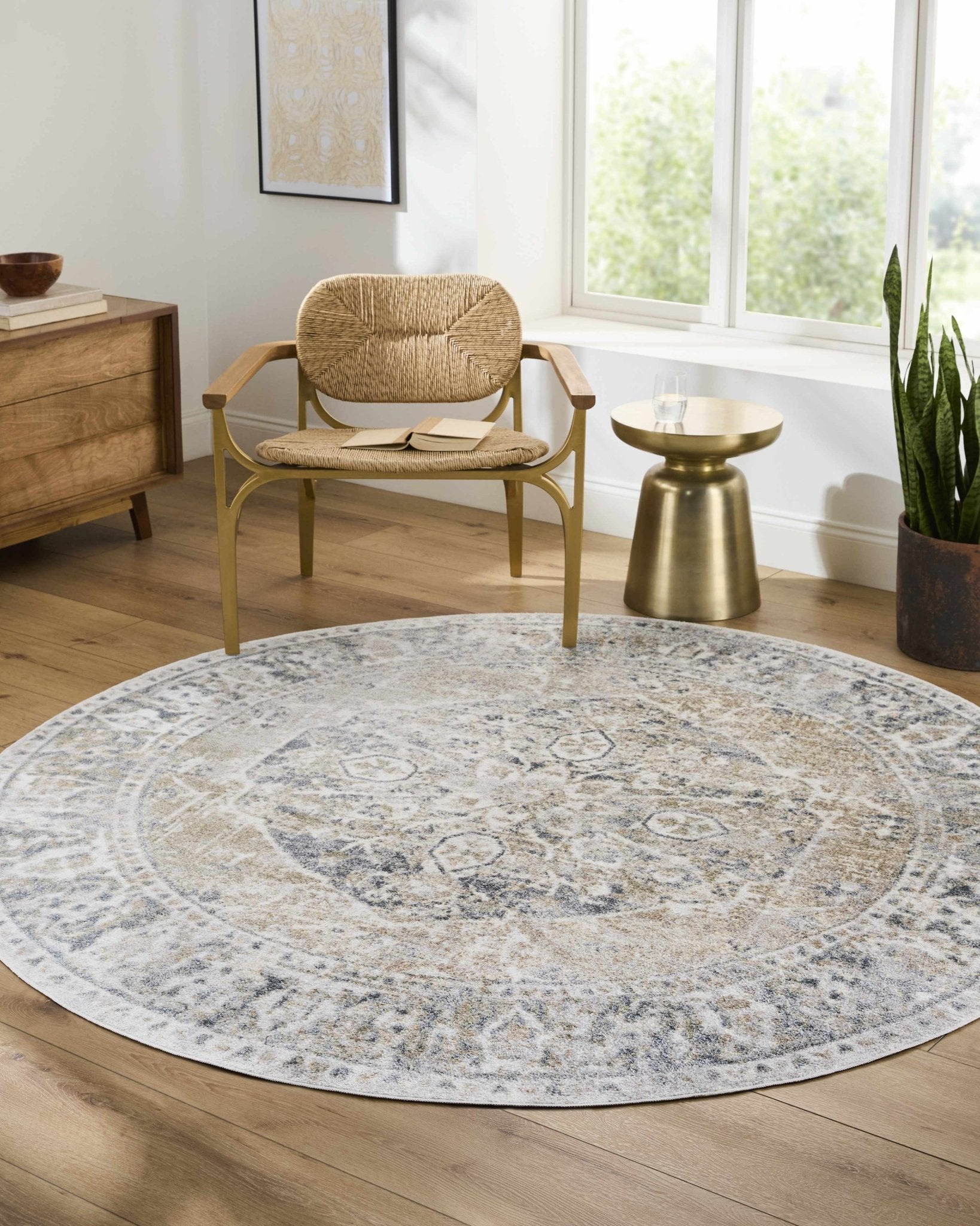 Rudo Beige Flat Pile Washable Rug - Quahog Bay Bedding