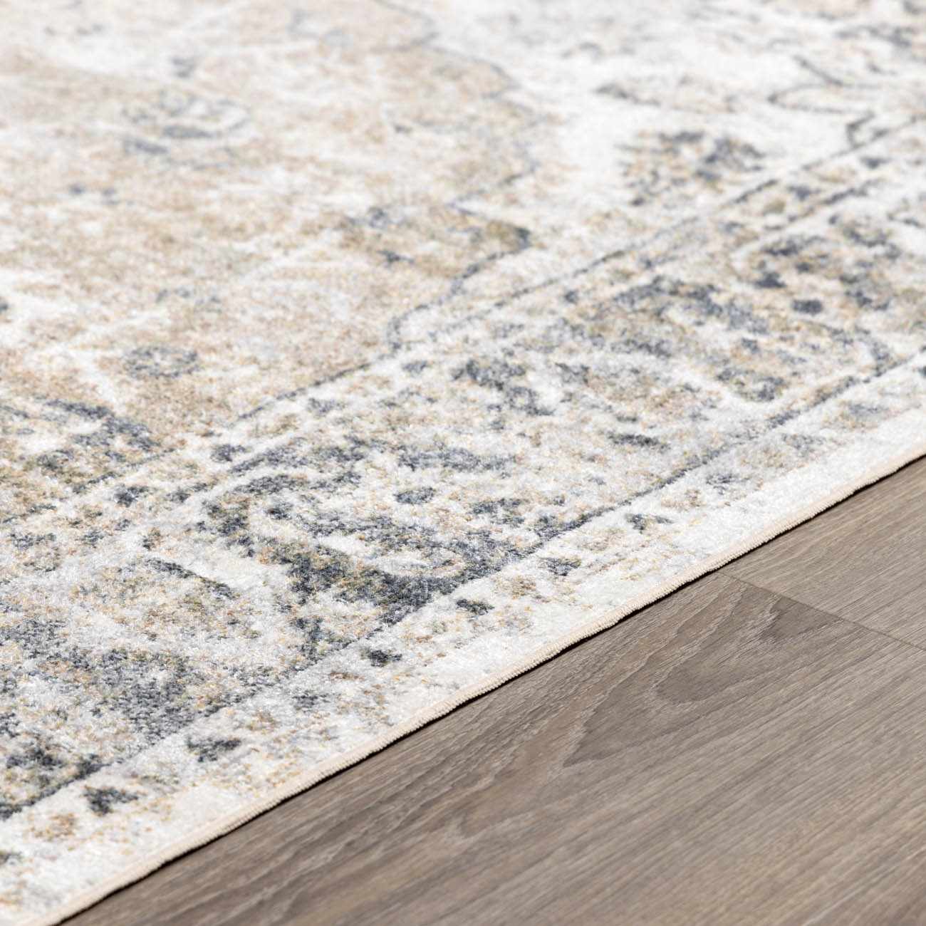 Rudo Beige Flat Pile Washable Rug - Quahog Bay Bedding