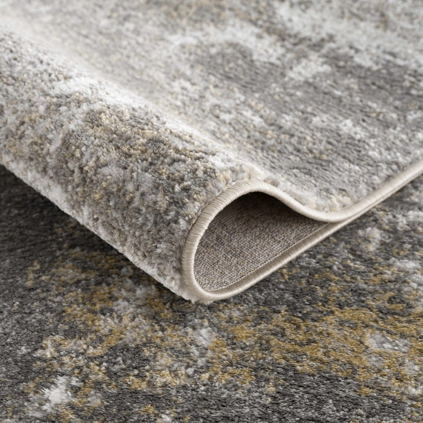 Liveree Gray Abstract Area Rug - Promo