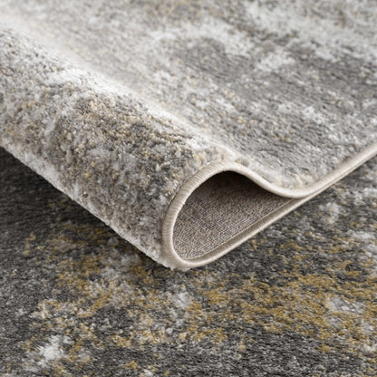 Liveree Gray Abstract Area Rug - Promo