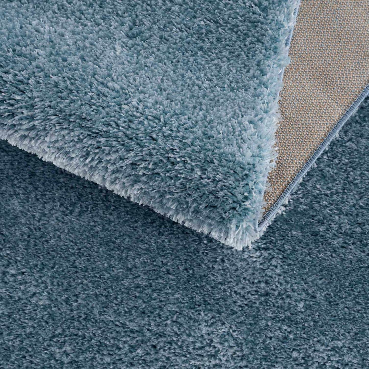 Heavenly Solid Blue Plush Rug - Clearance
