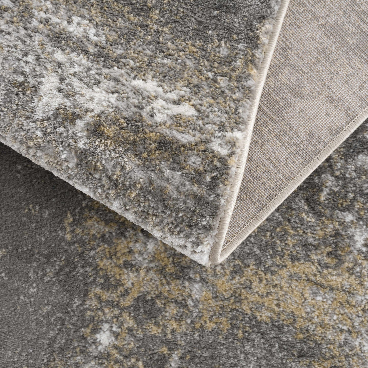 Liveree Gray Abstract Area Rug - Promo