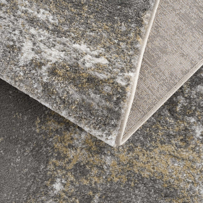 Liveree Gray Abstract Area Rug - Promo