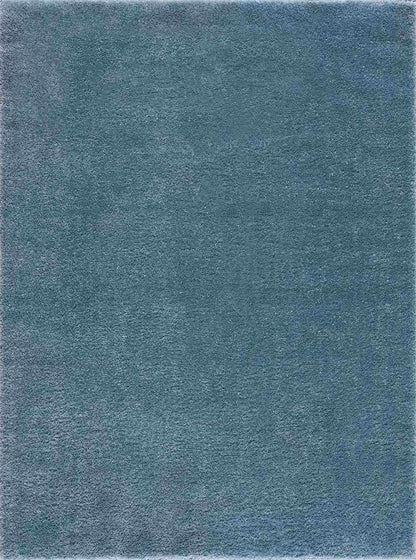 Heavenly Solid Blue Plush Rug - Clearance