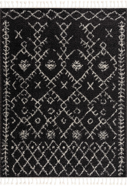 Thetford Black Berber Shag Rug - Clearance