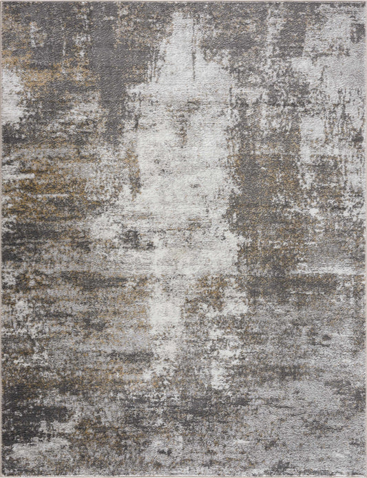 Liveree Gray Abstract Area Rug - Promo