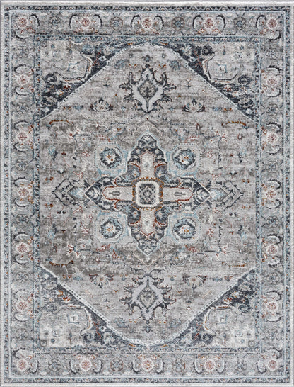 Liverpool Gray & Blue Area Rug - Clearance