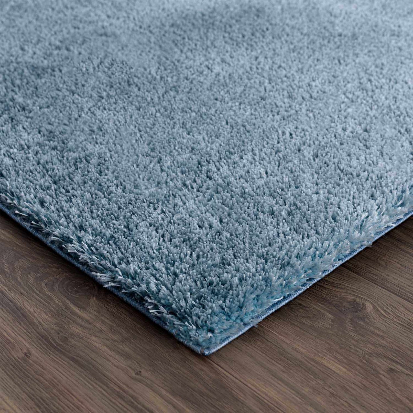 Heavenly Solid Blue Plush Rug - Clearance