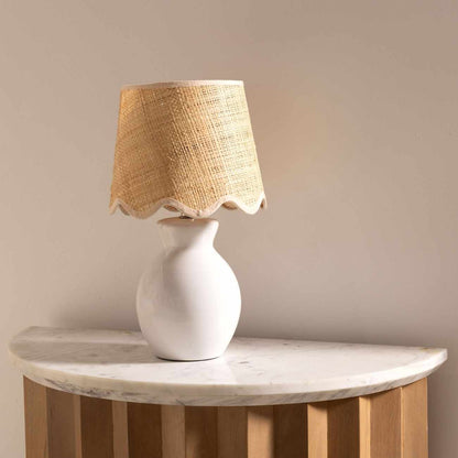 Salgareda White Ceramic Table Lamp - Quahog Bay Bedding