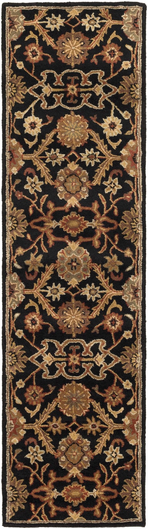 Salix Hand Tufted Black Wool Rug - Quahog Bay Bedding