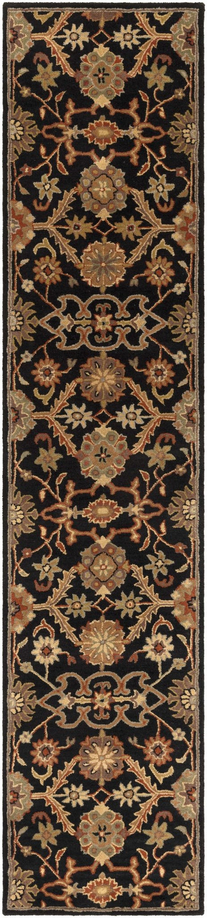 Salix Hand Tufted Black Wool Rug - Quahog Bay Bedding