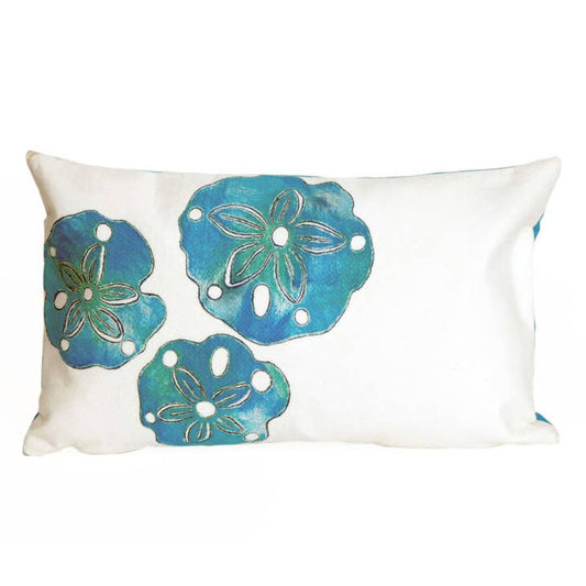 Sand Dollar Indoor/Outdoor Pillow 12" x 20" - Quahog Bay Bedding