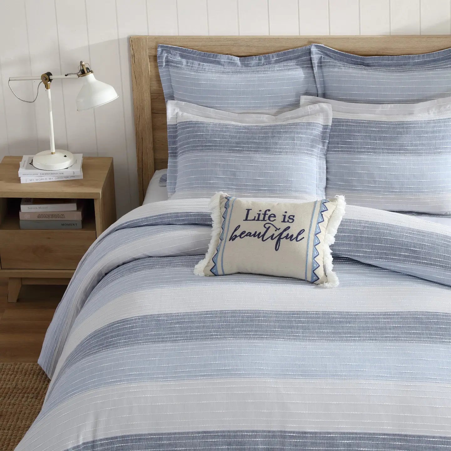 Sand Stripes Duvet/Comforter Set - Quahog Bay Bedding