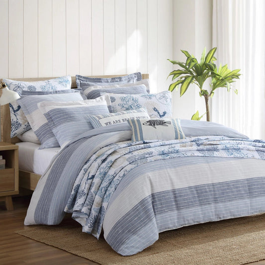 Sand Stripes Duvet/Comforter Set - Quahog Bay Bedding