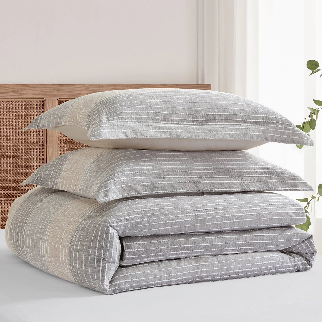 Sand Stripes Duvet/Comforter Set - Quahog Bay Bedding