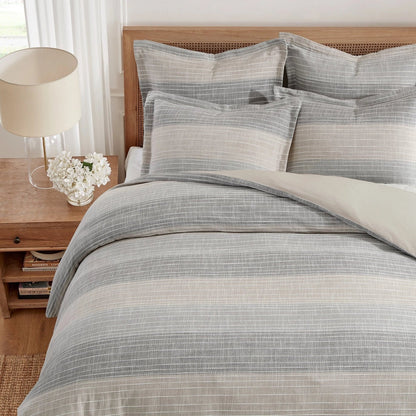 Sand Stripes Euro Shams Nautical Pillow Shams - Quahog Bay Bedding
