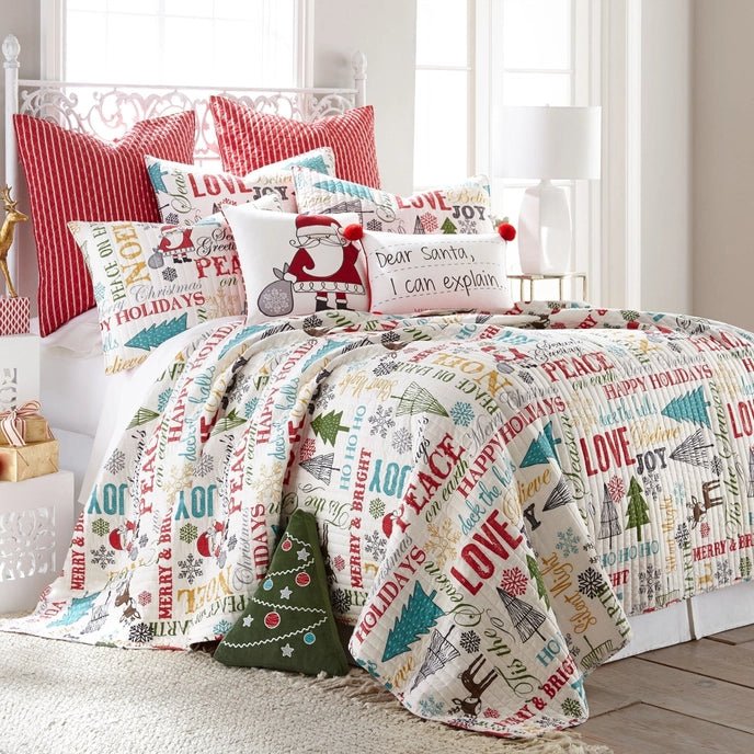Santa Claus Lane Quilt Set - Christmas Quilts - Quahog Bay Bedding