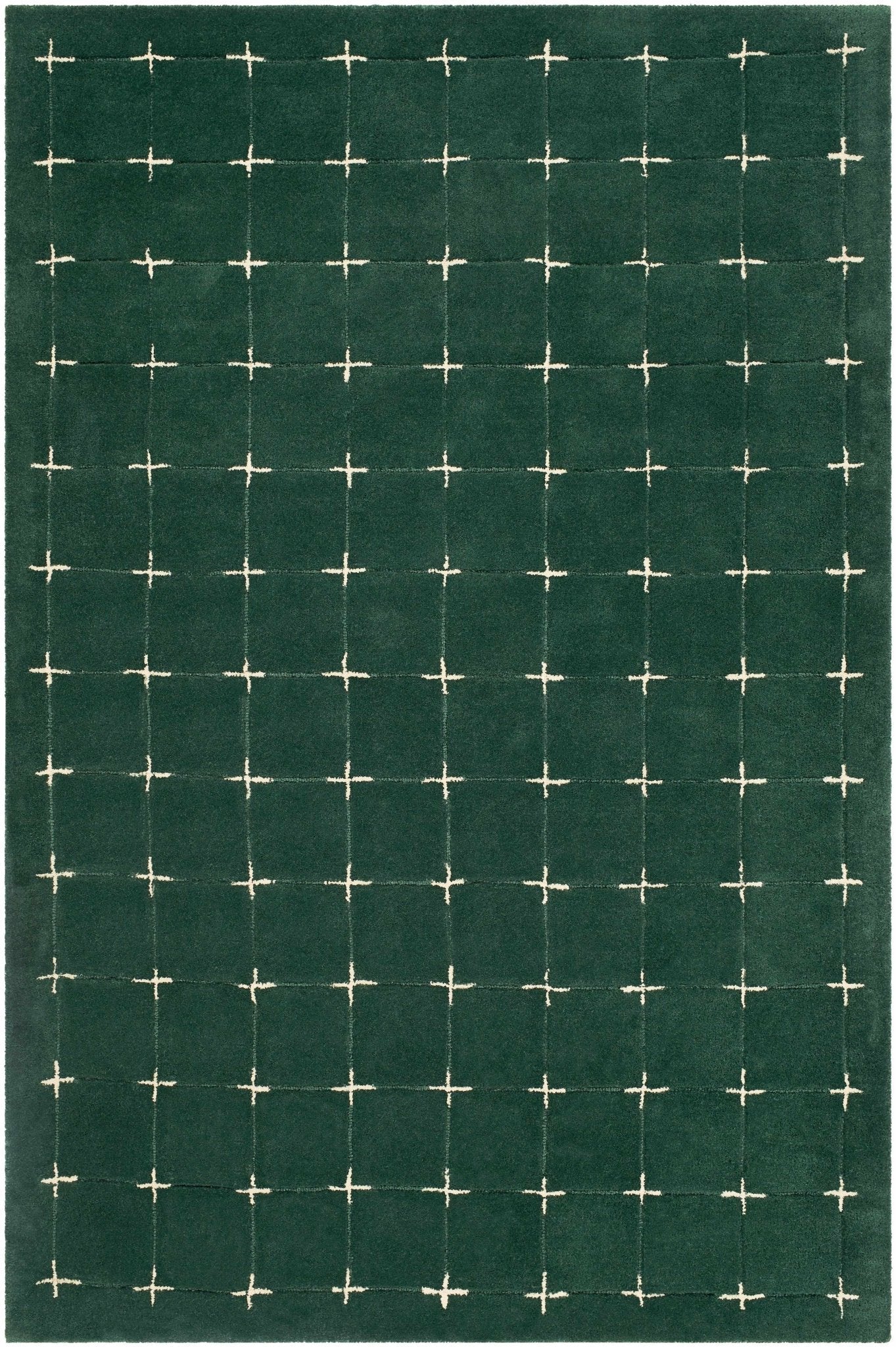 Sanvi Green Tufted Wool Area Rug - Quahog Bay Bedding