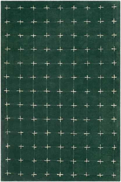 Sanvi Green Tufted Wool Area Rug - Quahog Bay Bedding