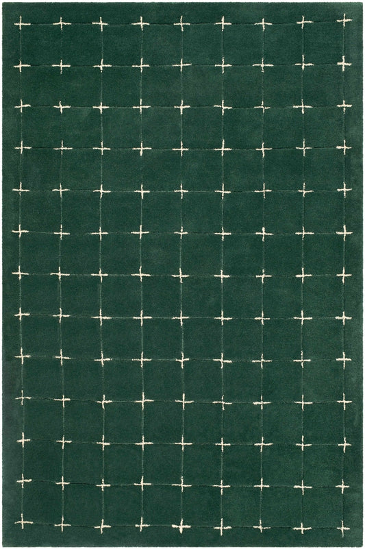 Sanvi Green Tufted Wool Area Rug - Quahog Bay Bedding