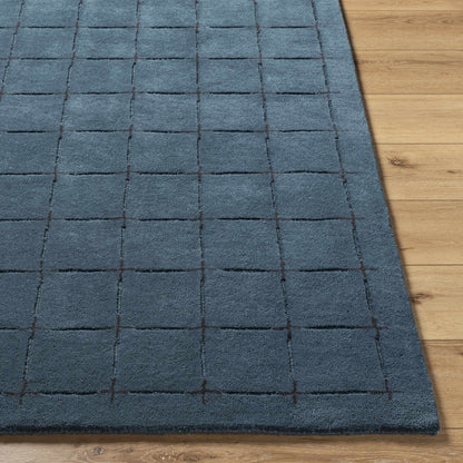 Sanvi Navy Wool Area Rug - Quahog Bay Bedding