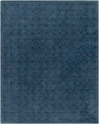 Sanvi Navy Wool Area Rug - Quahog Bay Bedding