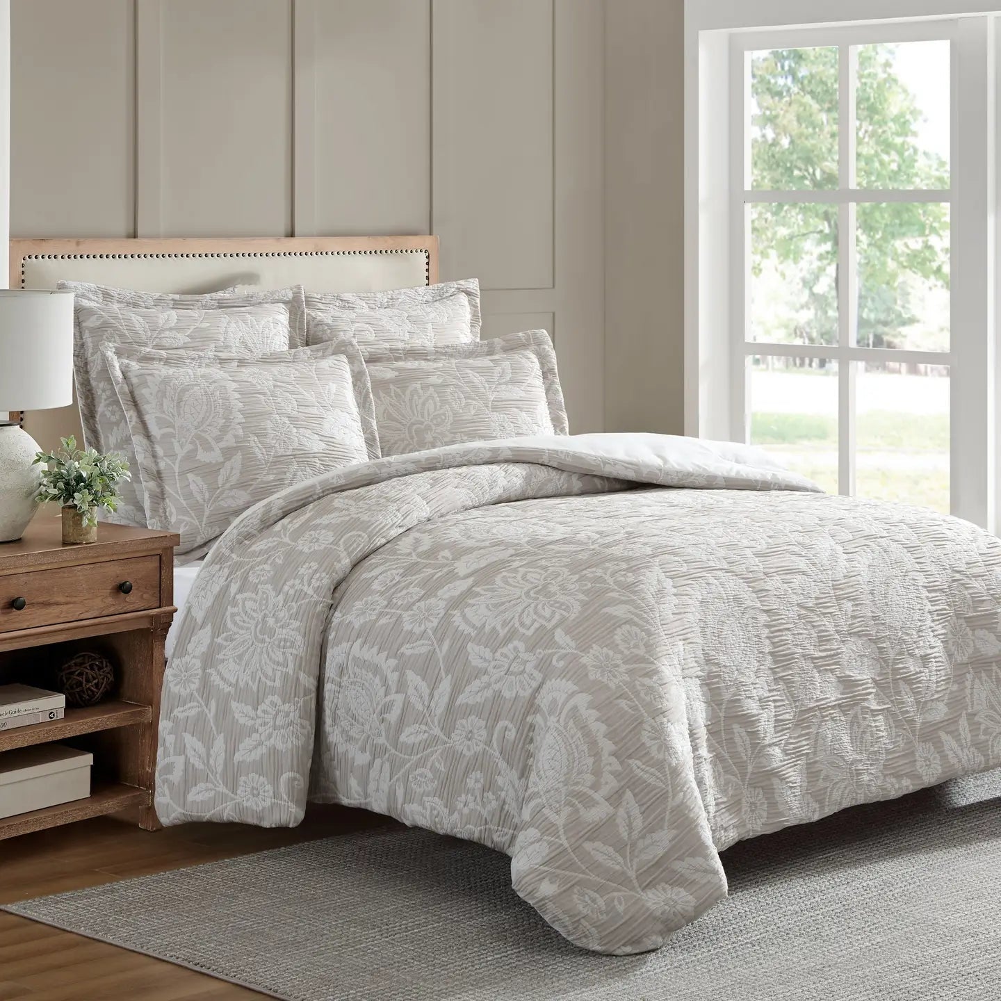 Sarrah Natural Comforter Set - Quahog Bay Bedding