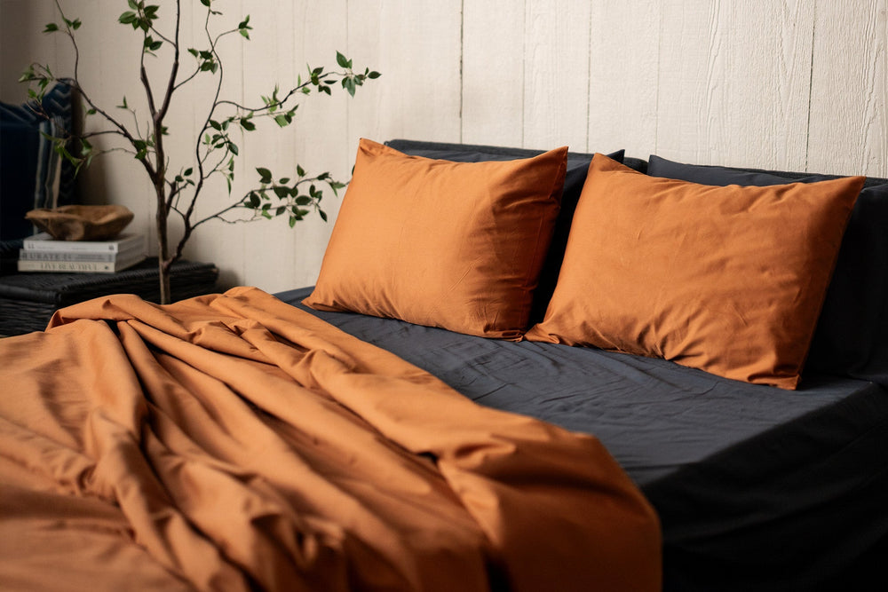 Sateen Organic Cotton Duvet Cover Set + Shams - Quahog Bay Bedding