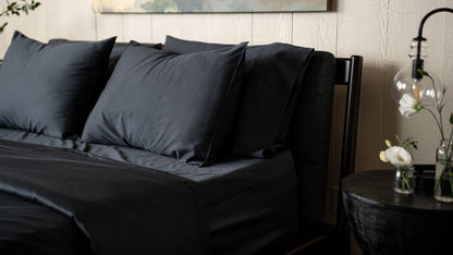 Sateen Organic Cotton Duvet Cover Set + Shams - Quahog Bay Bedding