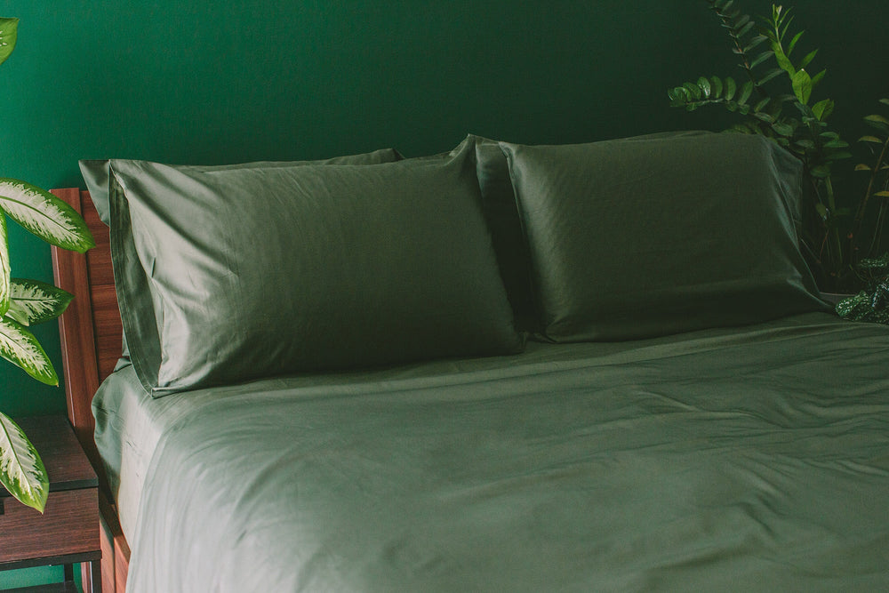 Sateen Organic Cotton Sheet Set + Pillowcases - Quahog Bay Bedding