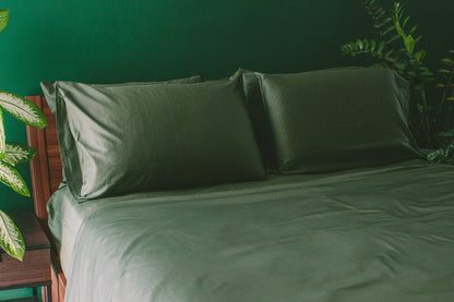 Sateen Organic Cotton Sheet Set + Pillowcases - Quahog Bay Bedding