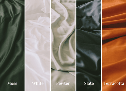Sateen Organic Cotton Sheet Set + Pillowcases - Quahog Bay Bedding