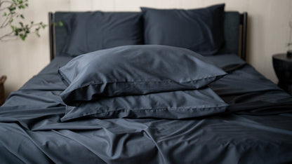 Sateen Organic Cotton Sheet Set + Pillowcases - Quahog Bay Bedding