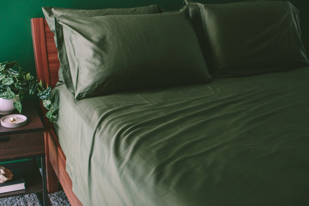 Sateen Organic Cotton Sheet Set + Pillowcases - Quahog Bay Bedding