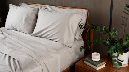Sateen Organic Cotton Sheet Set + Pillowcases - Quahog Bay Bedding