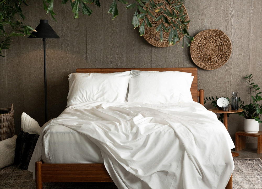 Sateen Organic Cotton Sheet Set + Pillowcases - Quahog Bay Bedding